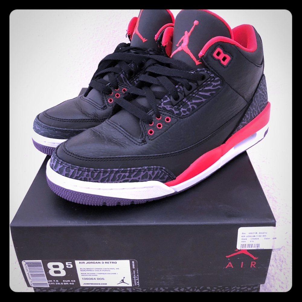 Jordan 3 Purple Cement